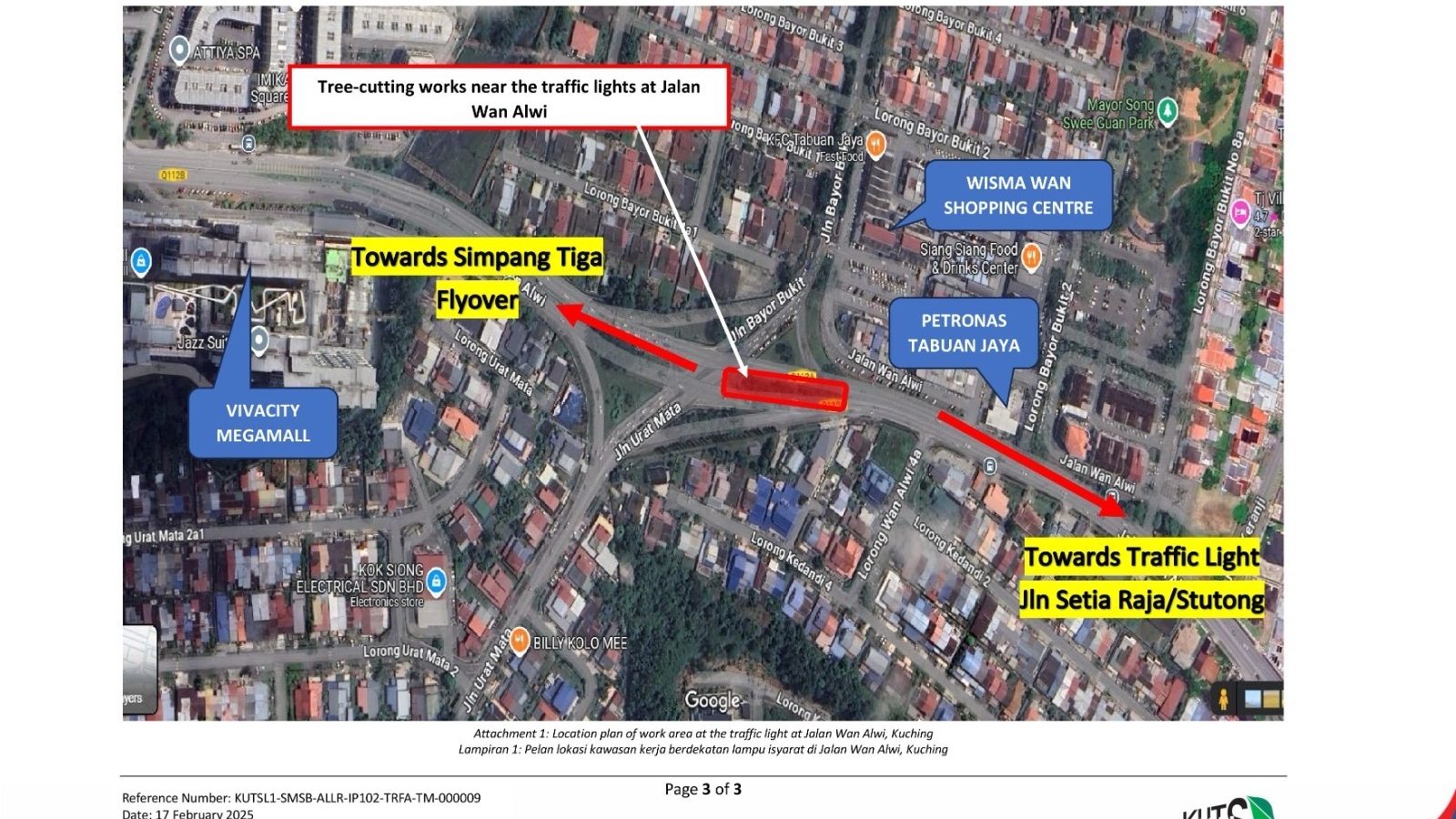 Partial Road Closure at Jalan Wan Alwi for Tree-Cutting Works