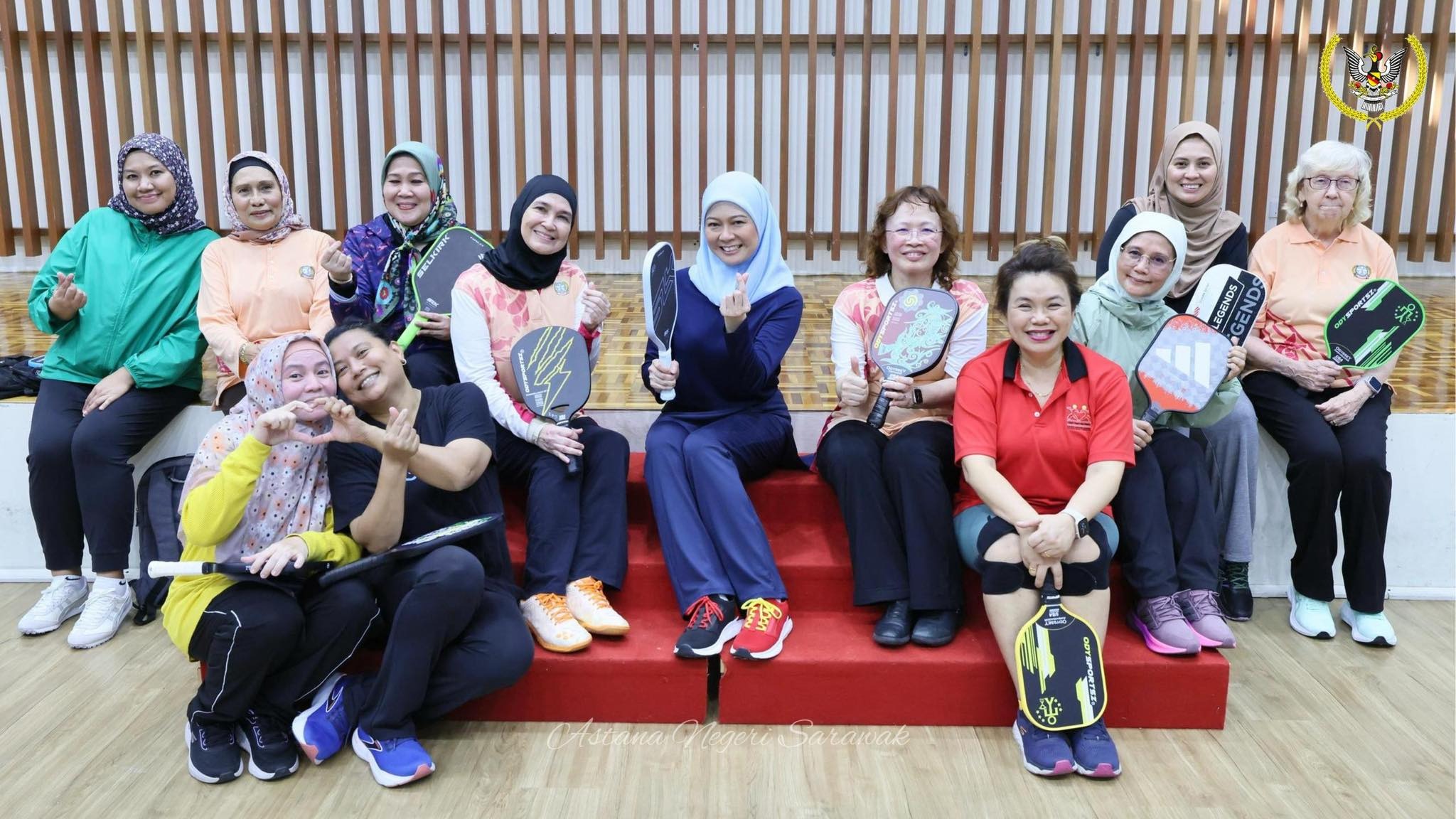Toh Puan Datuk Patinggi Fauziah Joins Pickleball Session with MAKSAK Members