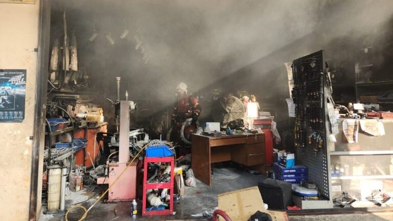 Fire Damages Workshop in Kuching, No Casualties Reported