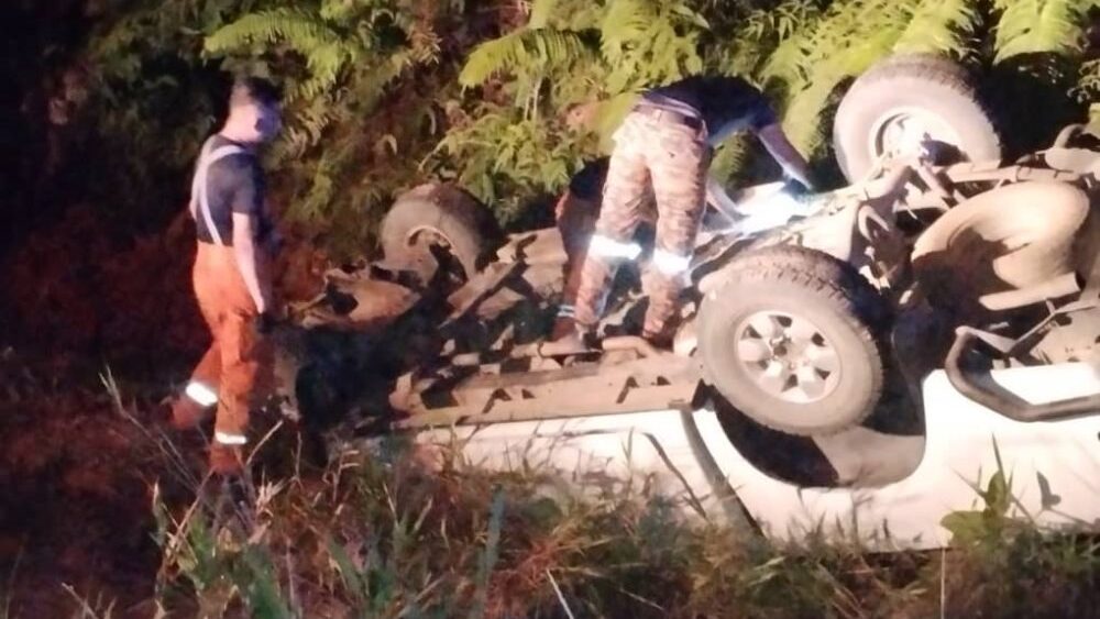 Two Dead, One Injured in Pan Borneo Highway Four-Wheel Drive Accident