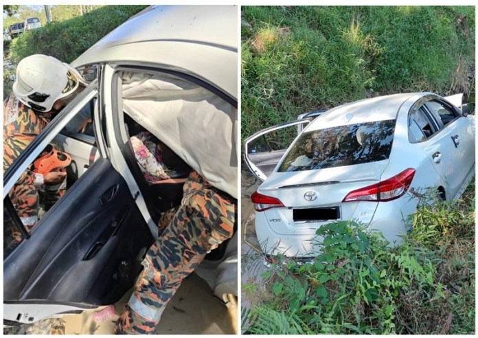 76yo Woman Seriously Hurt After Car Plunges Into Kanowit Ditch 2 76yo Woman Seriously Hurt After Car Plunges Into Kanowit Ditch