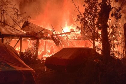Early Morning Fire Destroys House in Kampung Haji Wahed, Miri
