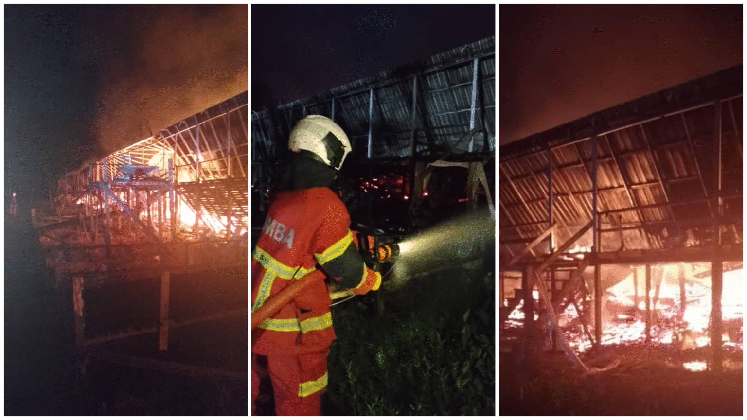 Fire Destroys 12-Door Longhouse in Bintulu, 89 Left Homeless