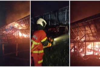 Fire Destroys 12-Door Longhouse in Bintulu, 89 Left Homeless