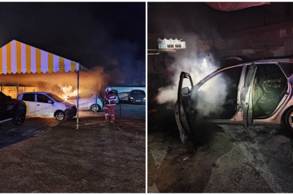 Hyundai Hatchback Razed in Fire at Shell Workshop Along Jalan Kereta Api