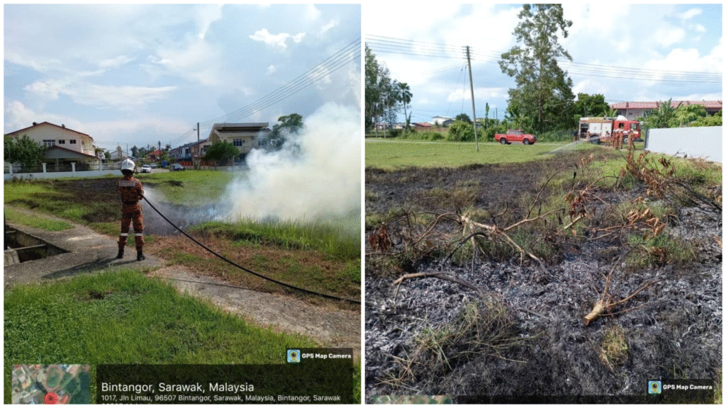 Quick Action by Bintangor BBP Stops Bush Fire in 3 Minutes 2 Quick Action by Bintangor BBP Stops Bush Fire in 3 Minutes