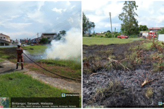 Quick Action by Bintangor BBP Stops Bush Fire in 3 Minutes
