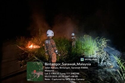 Swift Response by Bintangor Firefighters Stops Bushfire Spread