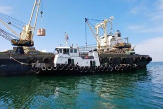 Tugboat and Barge Caught Operating Illegally Off Kuala Baram