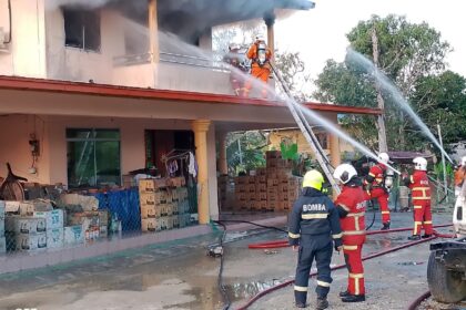 60% of Sarikei Home's Upper Floor Destroyed in Evening Fire