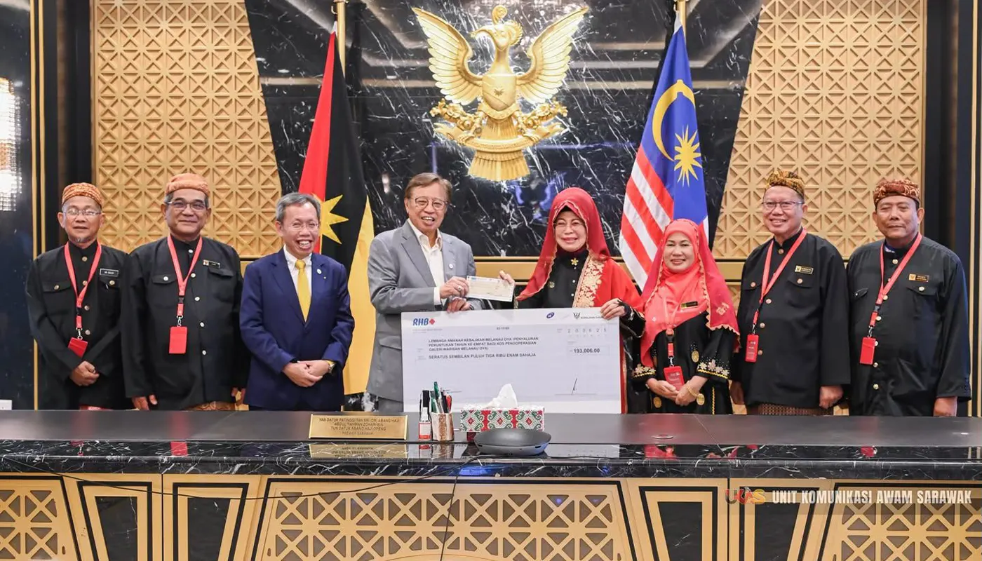 The Melanau Welfare Trust received a grant of RM193,006 for the development of the Uya Melanau Heritage Centre