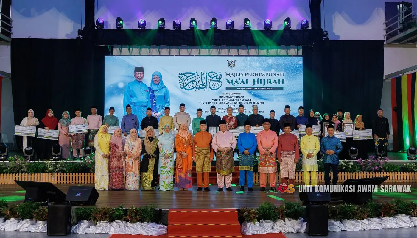 Tun Pehin Wan Junaidi & Wife Grace Sarawak Ma’al Hijrah 1447 Event