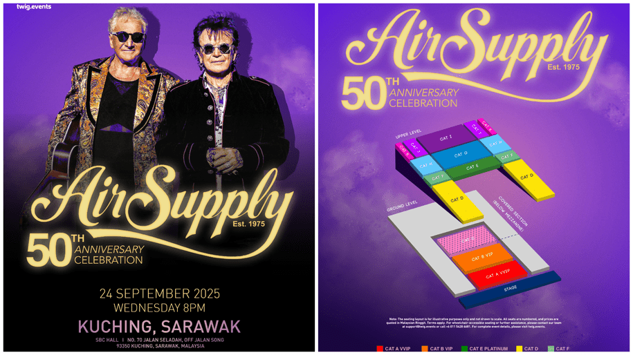 Air Supply to Perform Live in Kuching for the First Time in 50th Anniversary Tour 2 Air Supply to Perform Live in Kuching for the First Time in 50th Anniversary Tour