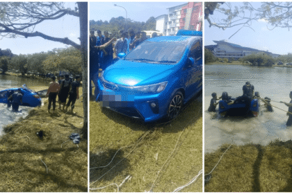 Car Falls Into Unimas Lake, Woman Found Unconscious