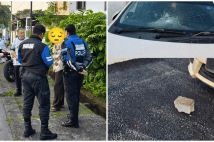 Elderly Man Detained After Throwing Stone at Car in Kuching