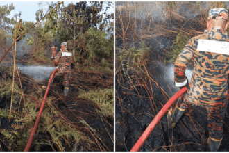 Quick Action Saves Kampung Banting From 1‑Hectare Bush Fire