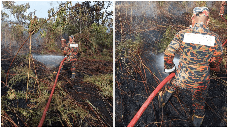 Quick Action Saves Kampung Banting From 1‑Hectare Bush Fire