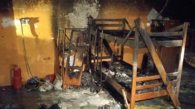 Swift SMK Medamit Staff Douse Dorm Fire, Spare Limbang Students