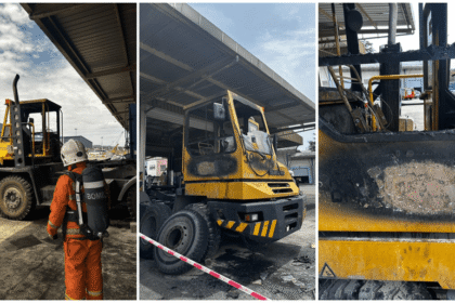 Terminal Tow Tractor Destroyed in Early Morning Fire at Bintulu Port