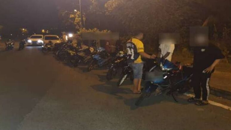 Police Nab Five Youths, Seize Motorcycles in Kuching Street Racing Crackdown