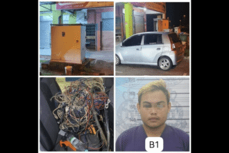 Cable Thief Caught with Tools and Wires in Kota Samarahan