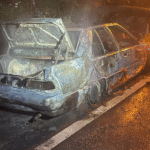 Car Fire Destroys Vehicle at Tudan, Miri Early Morning