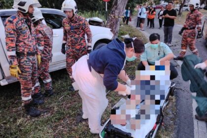 Man Suffers Injuries After 4WD Slams into Tree on Jalan Deshon