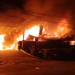 Massive Fire Destroys Plywood Factory in Taman Tunku, Miri