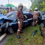 Two-Vehicle Crash on Jalan Matang Leaves Three with Minor Injuries