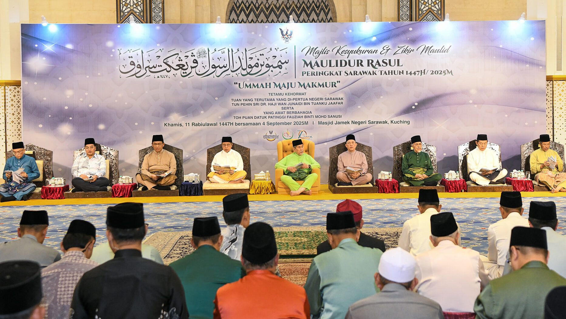 Sarawak Leaders Unite at State-Level Maulidur Rasul 1447H Celebration