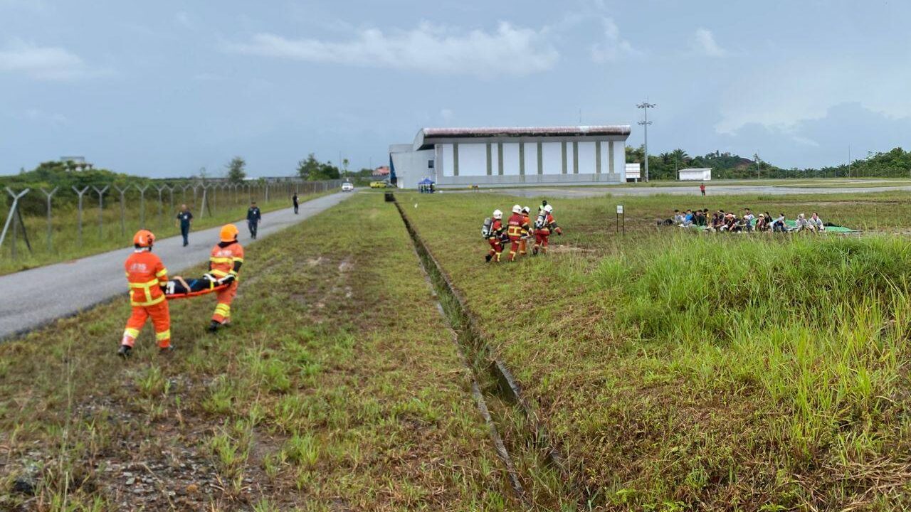 Sibu Airport Holds Full-Scale Charity Exercise to Test Emergency Readiness