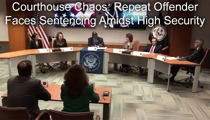 Courthouse Chaos: Repeat Offender Faces Sentencing Amidst High Security 1 Courthouse Chaos: Repeat Offender Faces Sentencing Amidst High Security