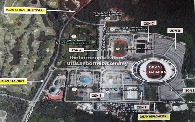 Road Closures Announced for SUKMA XXI Opening Ceremony in Kuching 1 Road Closures Announced for SUKMA XXI Opening Ceremony in Kuching