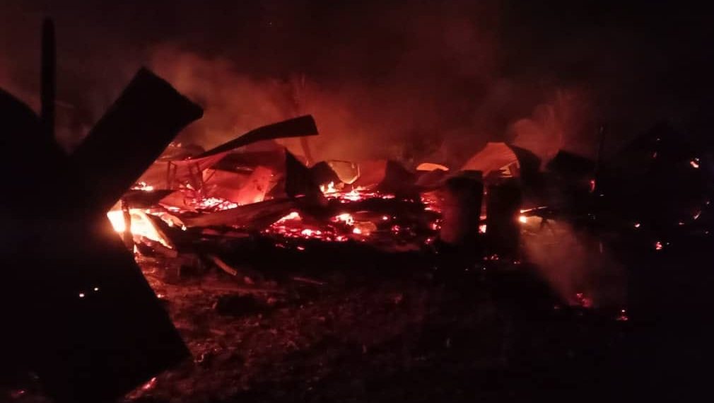 Two Workers Injured in Lundu Workers' Housing Fire 1 Two Workers Injured in Lundu Workers' Housing Fire