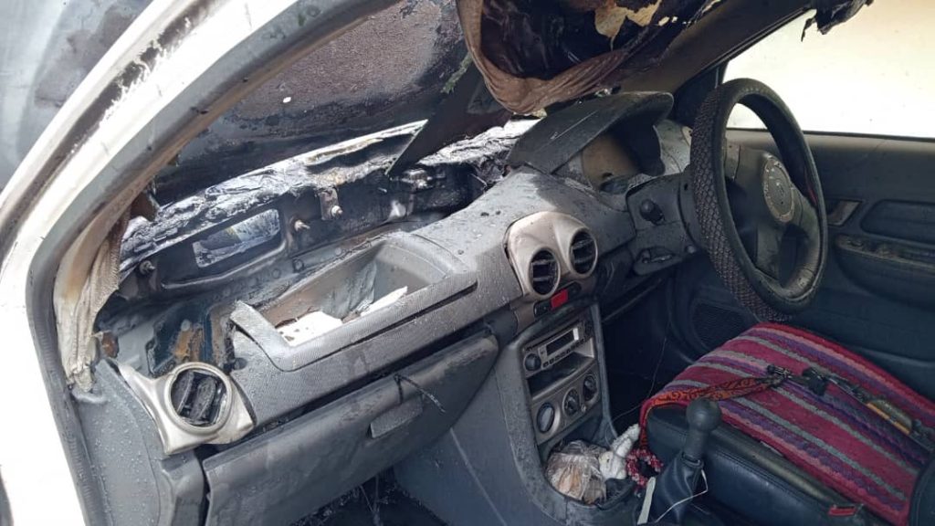Car Catches Fire at Jalan Ulu Lanang, Sibu – Man and Woman Escape Unhurt