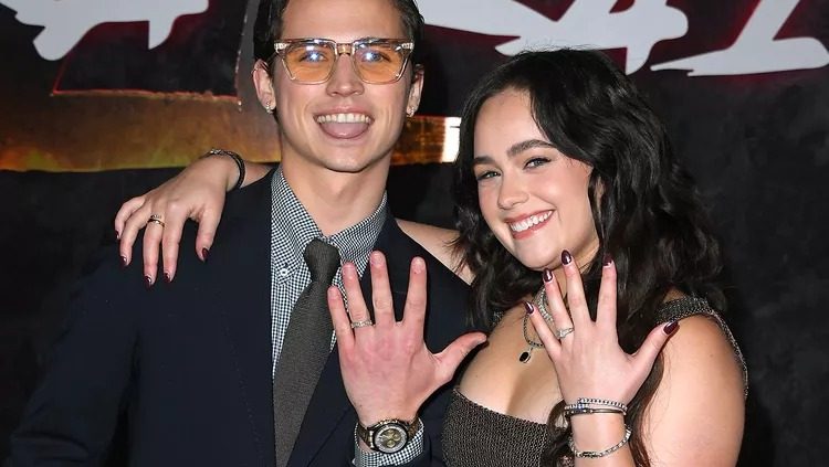 Cobra Kai Stars Tanner Buchanan and Mary Mouser Spark Engagement Buzz with Romantic Kiss and Matching Rings 1 Cobra Kai Stars Tanner Buchanan and Mary Mouser Spark Engagement Buzz with Romantic Kiss and Matching Rings