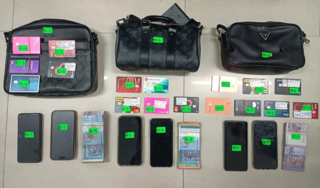 3 Men Arrested in Miri for ATM Card Scam Operation, RM28k Seized