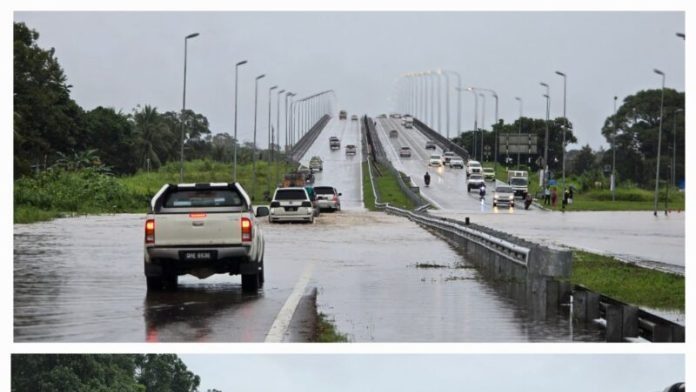 Durin Bridge Flooded in Sibu, JKR Sarawak on High Alert 1 Durin Bridge Flooded in Sibu, JKR Sarawak on High Alert