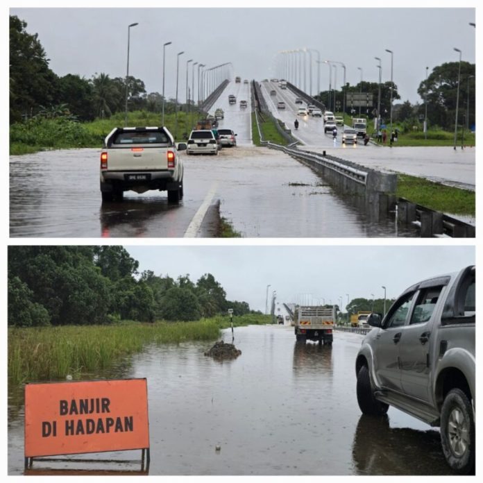 Durin Bridge Flooded in Sibu, JKR Sarawak on High Alert 2 Durin Bridge Flooded in Sibu, JKR Sarawak on High Alert