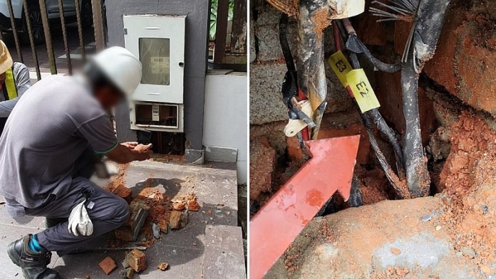 SESCO and Police Bust Electricity Theft at Jalan Kong Ping, Kuching