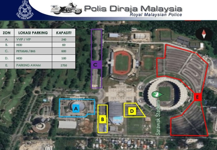 Road Closures for Madani Aidilfitri Celebration at Kuching's Indoor Stadium on April 19