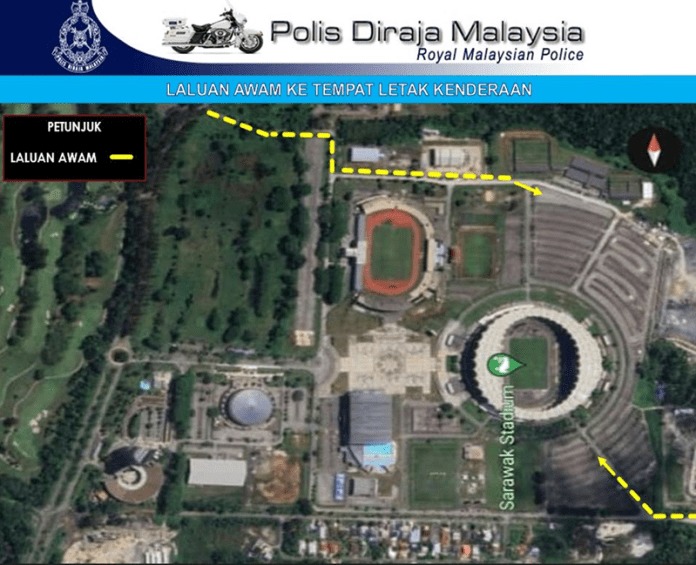 Road Closures for Madani Aidilfitri Celebration at Kuching's Indoor Stadium on April 19