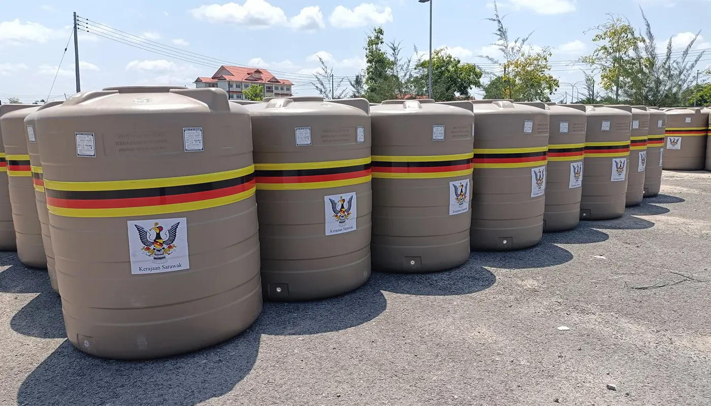 1,170 Water Tanks Distributed to Ease Daily Life of Beting Maro Residents