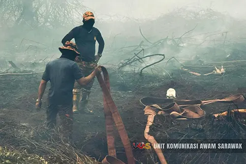 230 Personnel Battle Forest Fire Near Mukah Airport as Operation Enters Eighth Day 3 Mukah Fire 8th Day 1