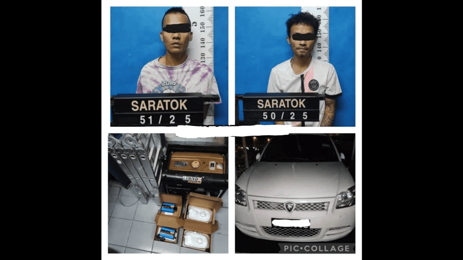 Police Nab Two Robbers Within Hours in Saratok 2 Police Nab Two Robbers Within Hours in Saratok