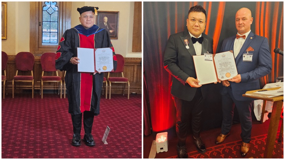 Sarawakian Wynson Ong Honoured with UK Royal Award and Doctorate