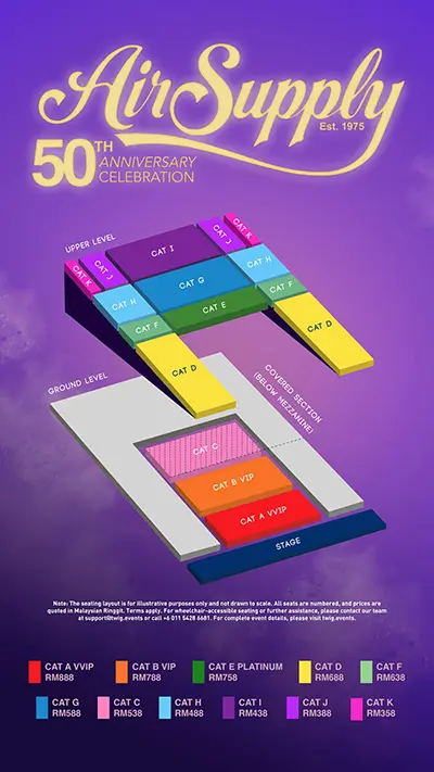 Air Supply Concert Seat Plan