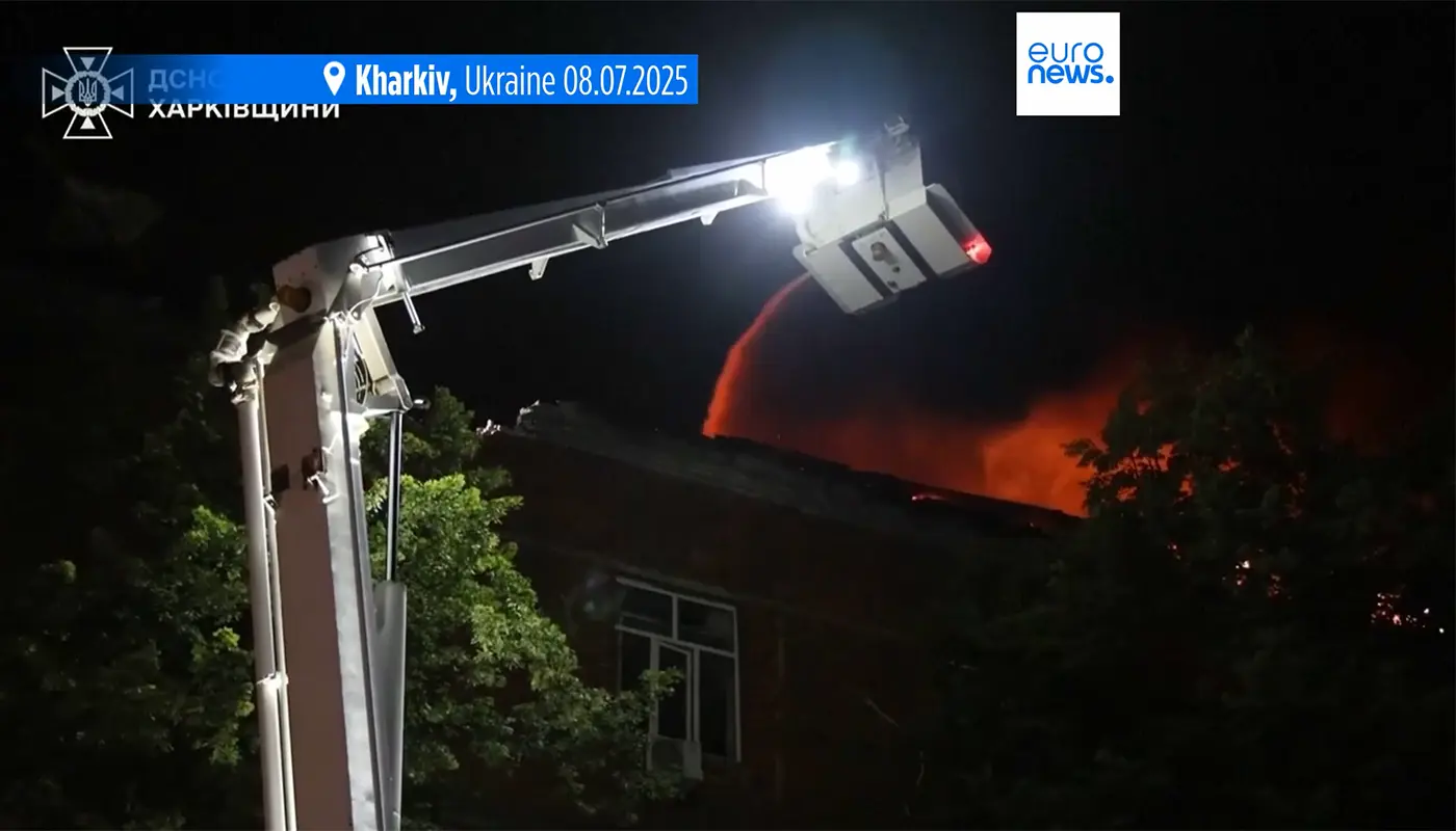 At least three injured in overnight Russian drone strikes on Kharkiv and Sumy