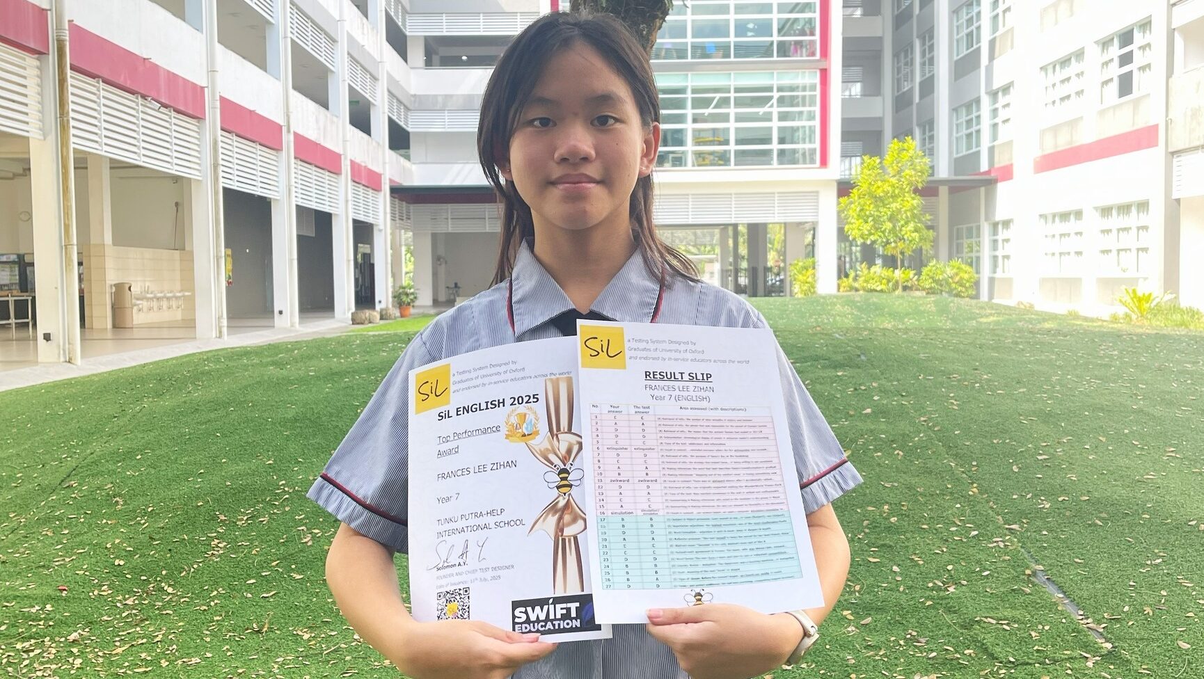 Frances Lee Tunku Putra-HELP Student Among Top 1% Globally in English Test