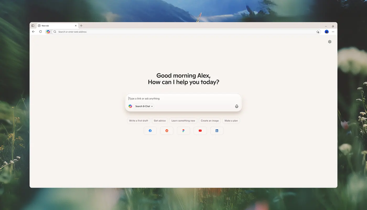 Copilot Mode interface in Microsoft Edge, Microsoft Edge Copilot Mode The Future of AI-Powered Browsing